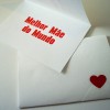 Cartão Letterpress Mãe