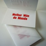 Cartão Letterpress Mãe