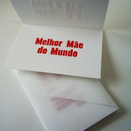 Cartão Letterpress Mãe